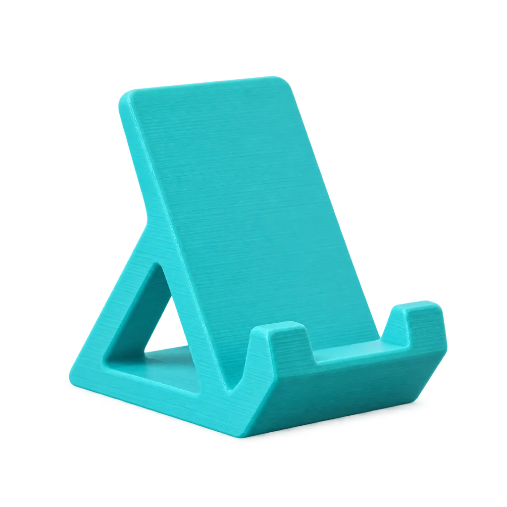 Suporte de celular turquesa geométrico